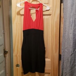 Strappy Red and Black Dress